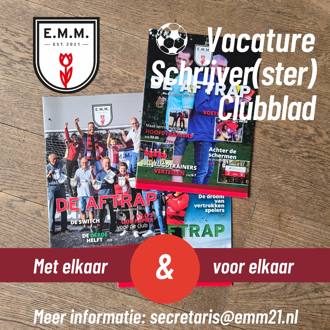 Vacature: Schrijver(ster) voor ons clubblad