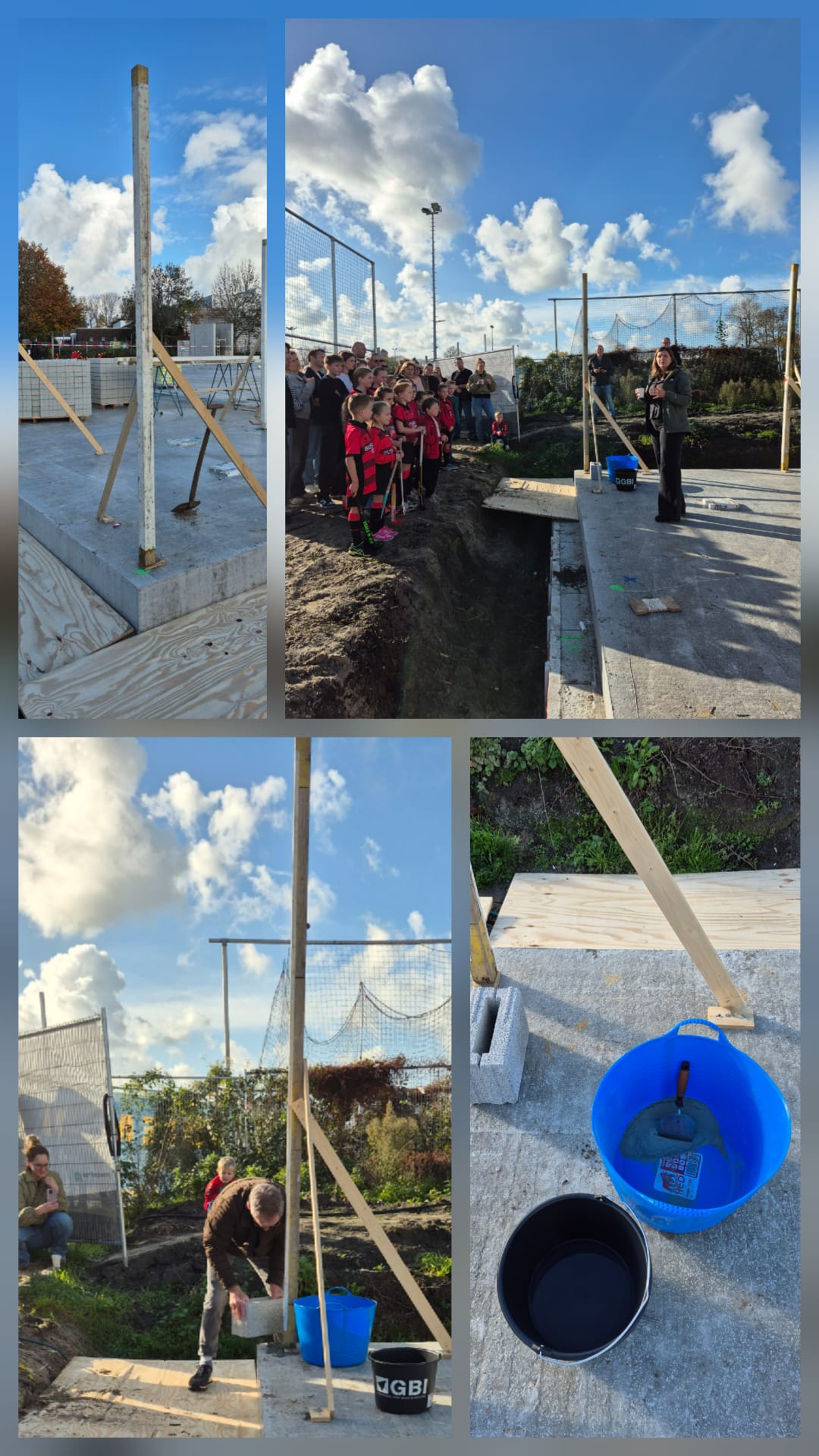 Eerste symbolische steen EMM-gebohw gelegd door Ton Verdel