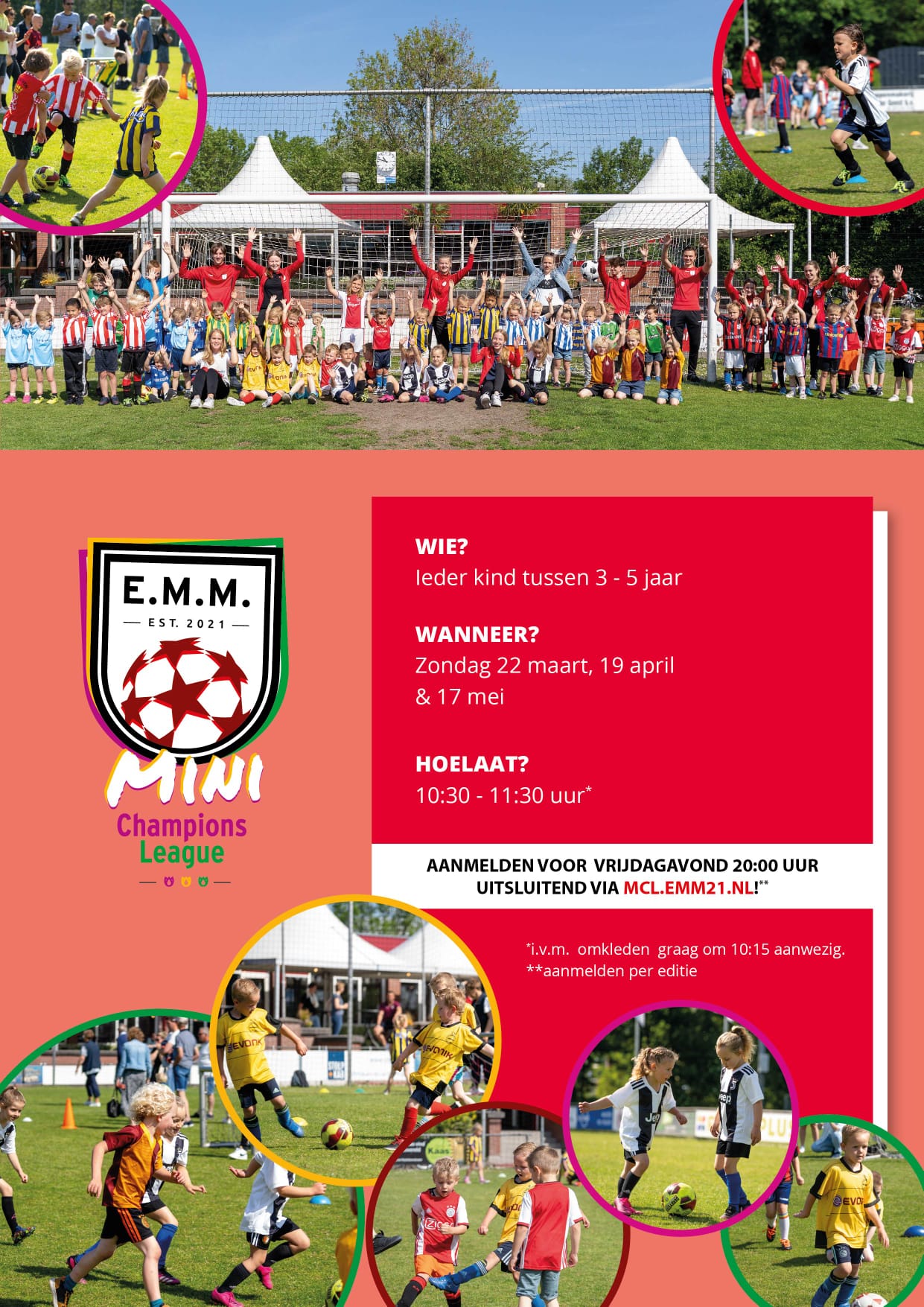 Mini Champions League data voorjaar 2026