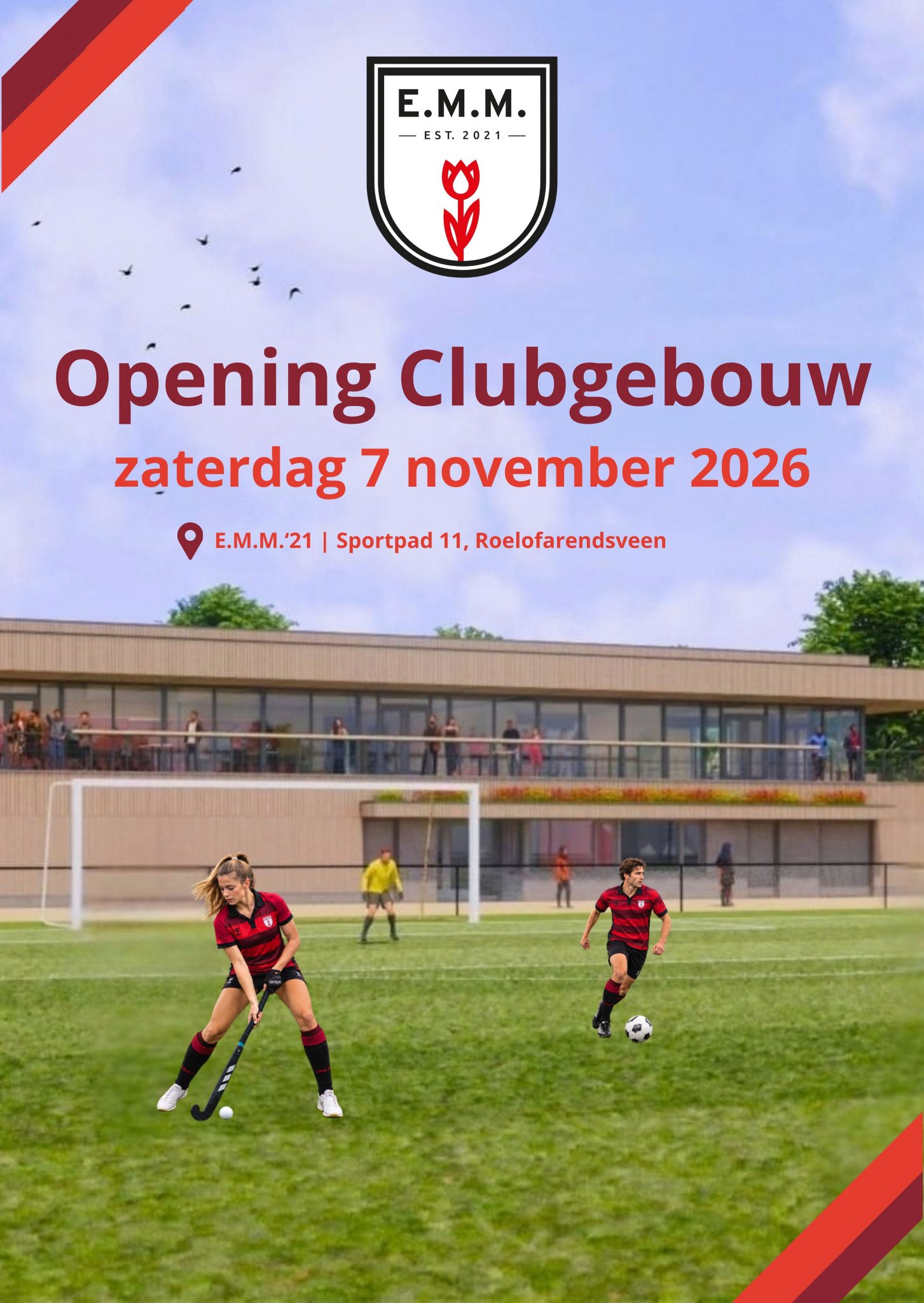 Opening nieuw clubgebouw E.M.M.’21 – zaterdag 7 november 2026