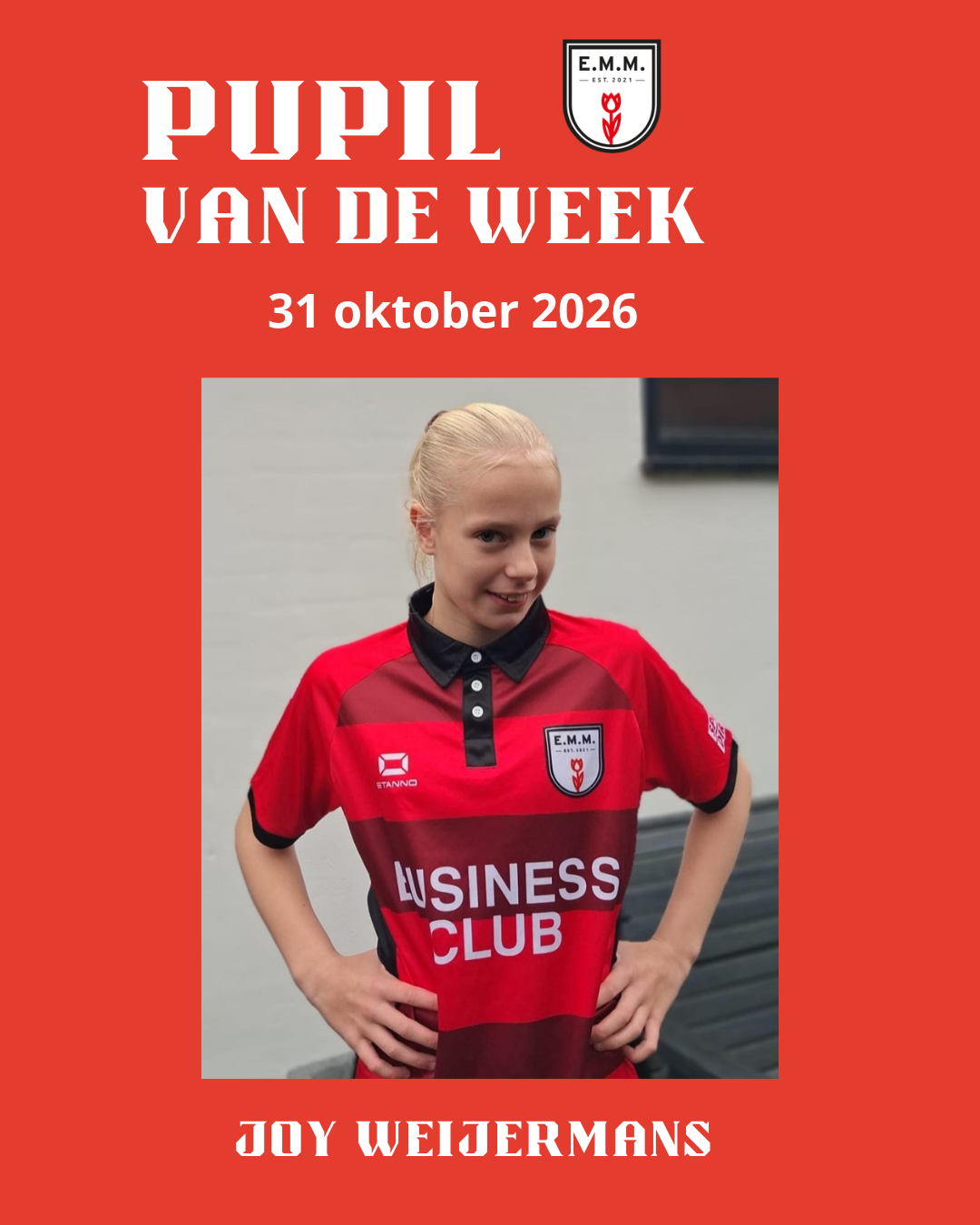 Pupil van de week