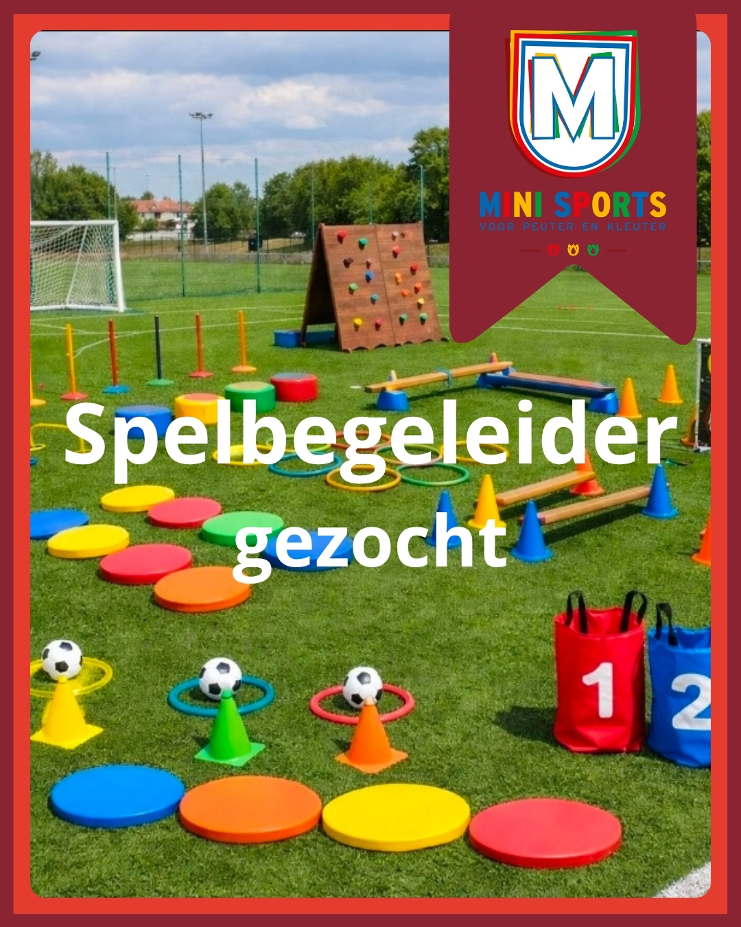 Vacature: Spelbegeleider Minisports (3 tot en met 5 jaar)