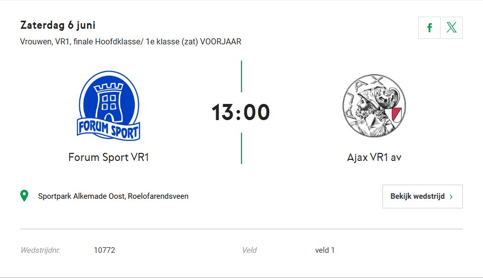 A.s. zaterdag op onze velden!